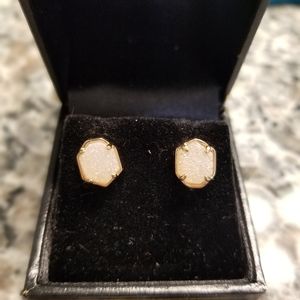 Kendra Scott- Rose Gold Iridescent Drusy Stud